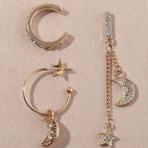 3 PCS Rhinestone Earring Set